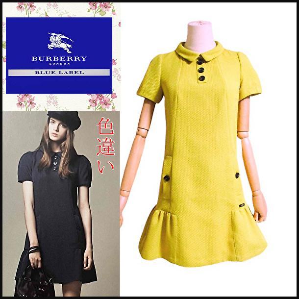 【新品未使用】BURBERRY バーバリーブルーレーベル 半袖ワンピース 38 バーバリー ブルーレーベル チェック 半袖ワンピース Burberry 38