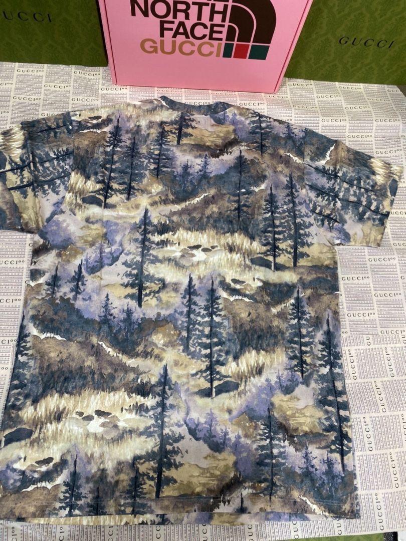 Tシャツ・カットソー Gucci x The North Face T-shirt TEE Trail Print FW21 2021 The North Face x Gucci T-Shirt XL