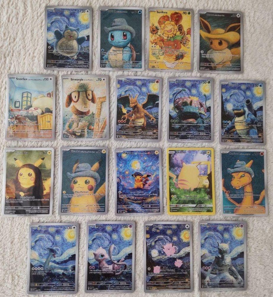 ポケモンカード ピカチュウ ゴッホ 星月夜 18枚フルセット 海外製