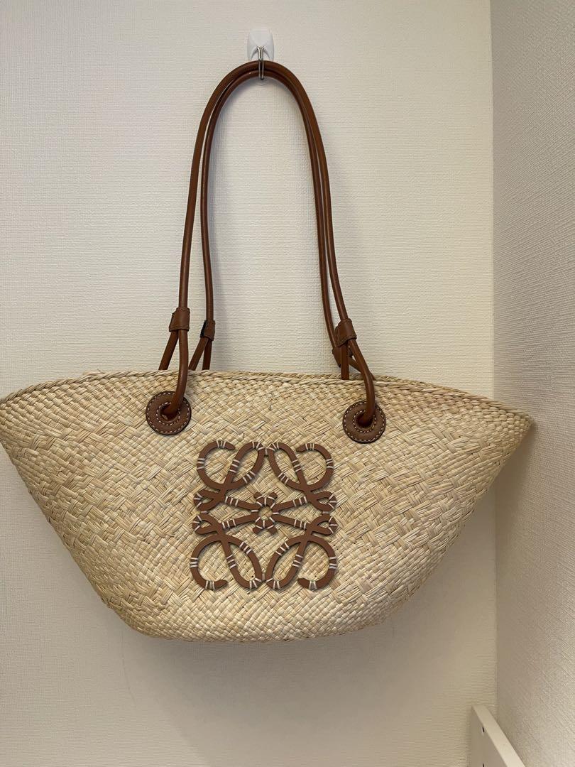 LOEWE ロゴ刺繍 ベージュ トートバッグ