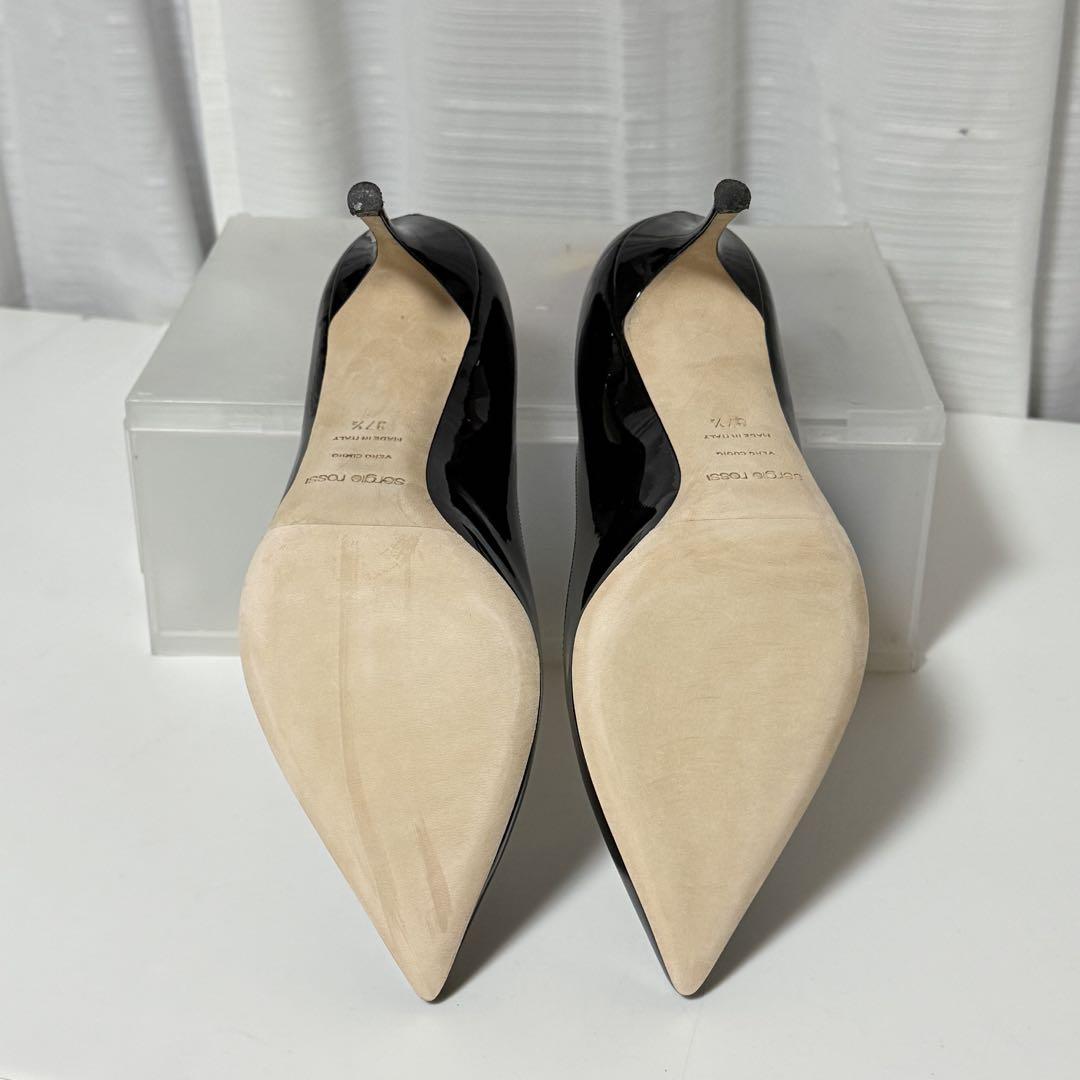⭐️未使用品⭐️　セルジオロッシ　パンプス　ハイヒール　ブラック　エナメルレザー