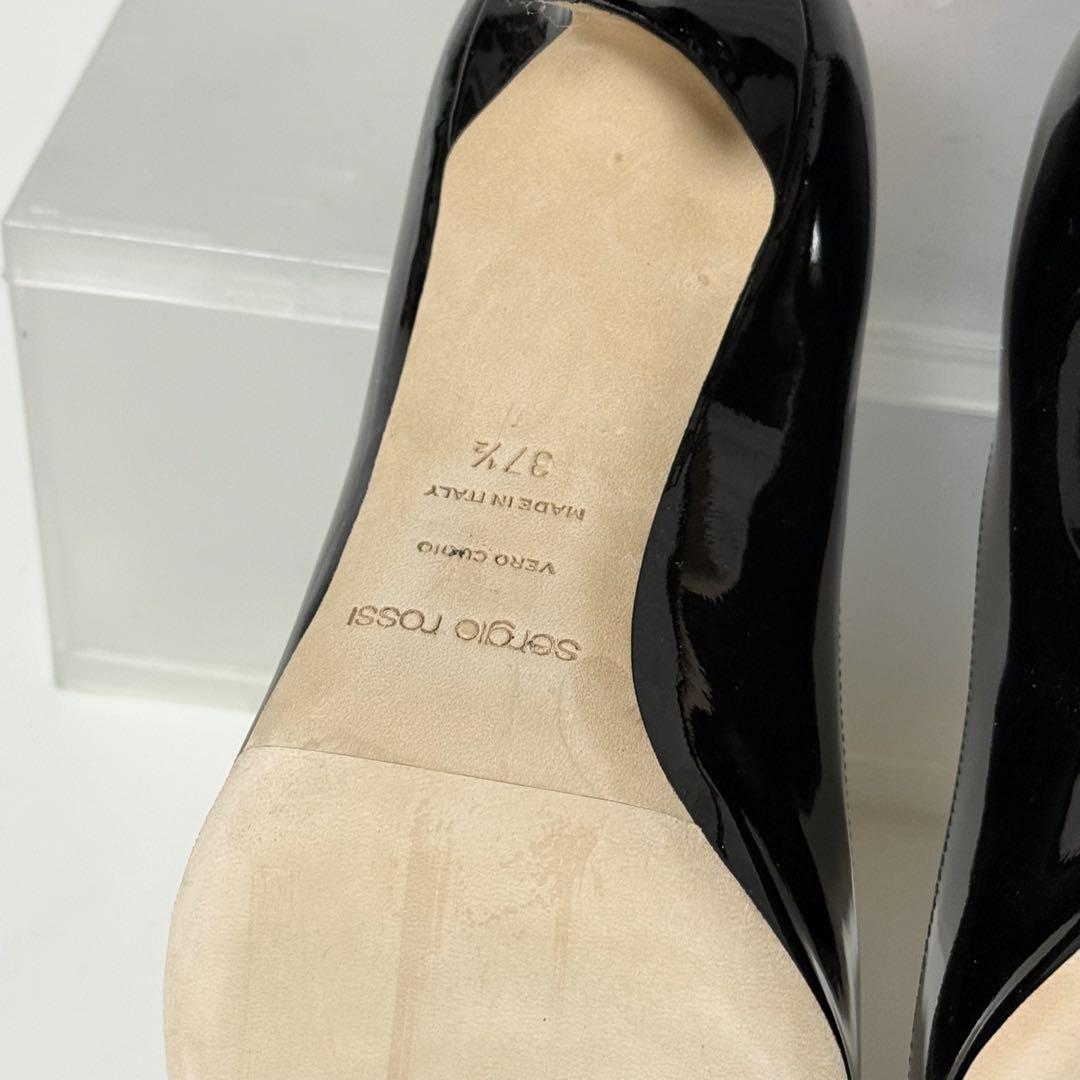 ⭐️未使用品⭐️　セルジオロッシ　パンプス　ハイヒール　ブラック　エナメルレザー