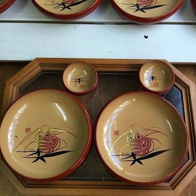 Amazon.co.jp: 高級漆器 輪島塗 刺身皿 10客 醤油皿付き 伊勢