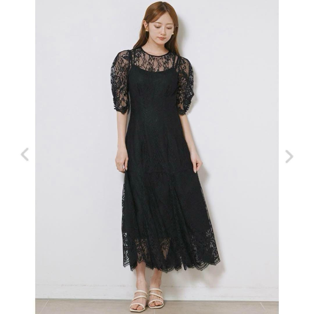 【♡】SNIDEL ヘムボリュームレースワンピース