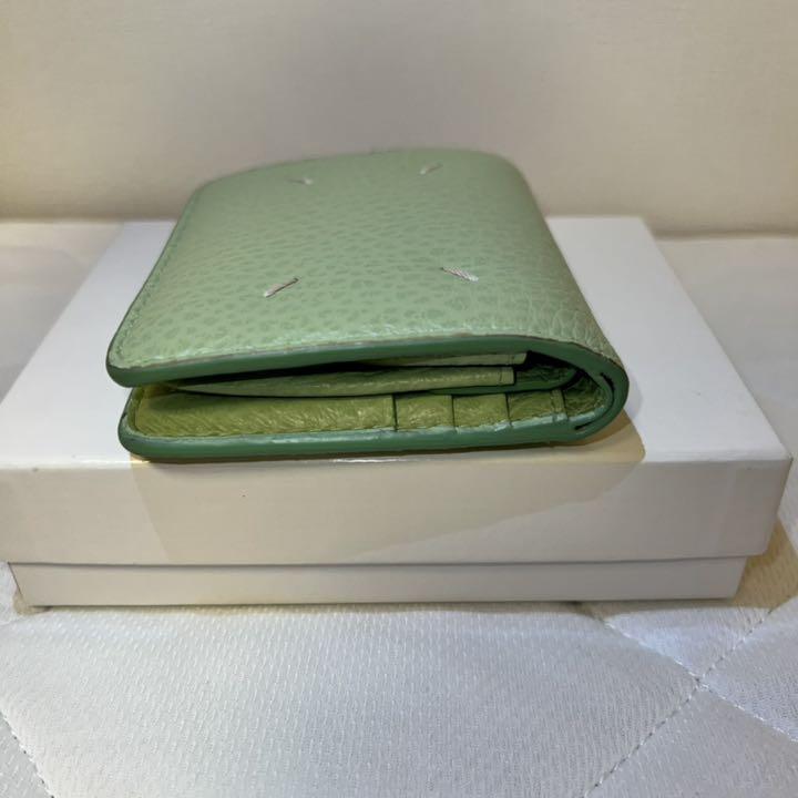日本製得価 極美品 バイフォールド ポッパーウォレット 二つ折り財布 FgWHq-m34316615236 マルジェラ 4ステッチ 超特価得価