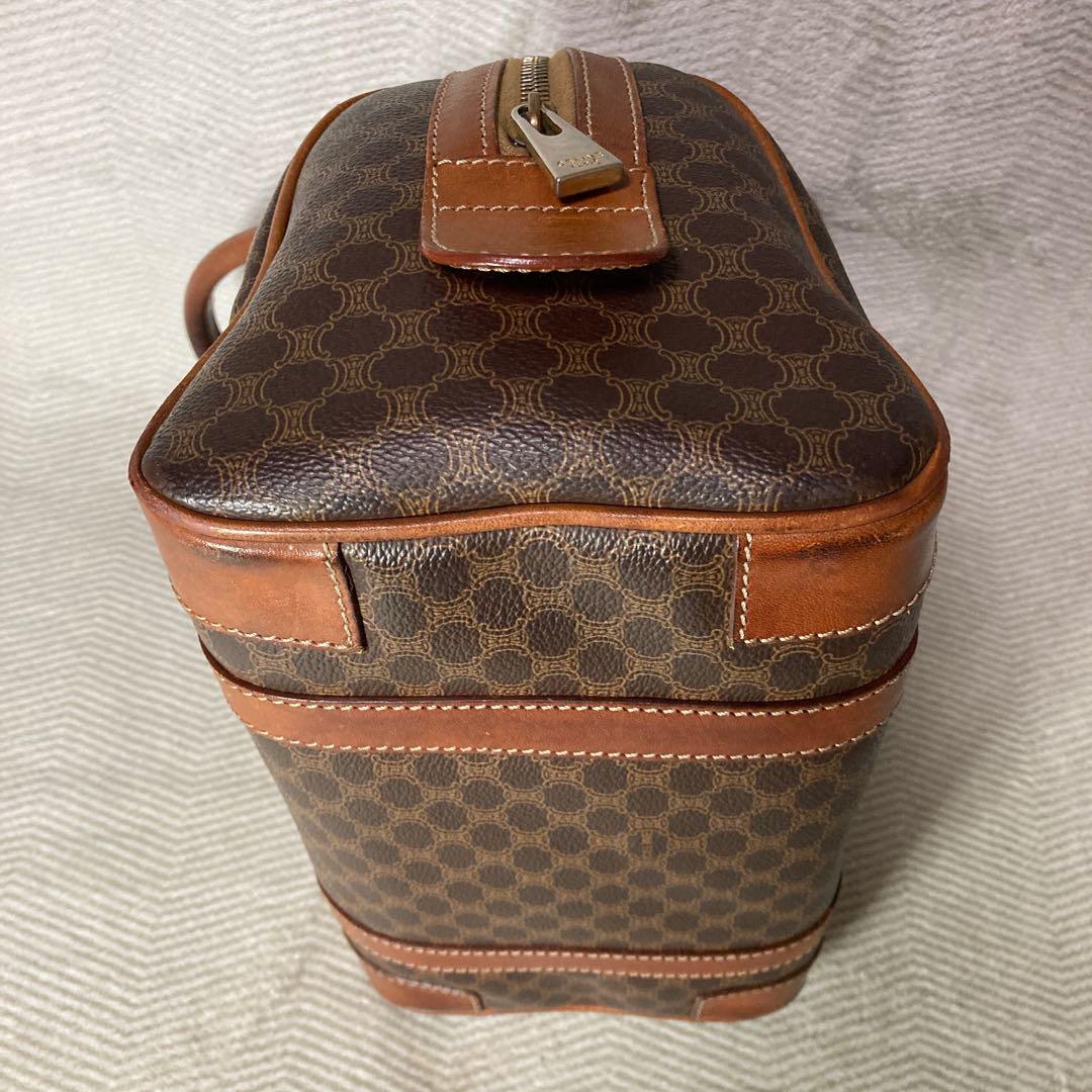 CELINE ボストンバッグ レザー PVC マカダム トリオンフ