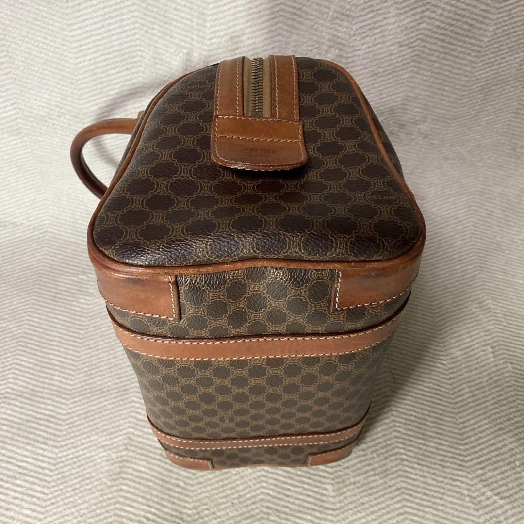 CELINE ボストンバッグ レザー PVC マカダム トリオンフ