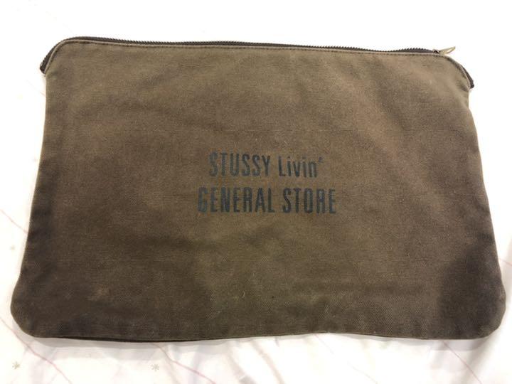 STUSSY Livin'GENERAL STORE コットンクラッチバッグ