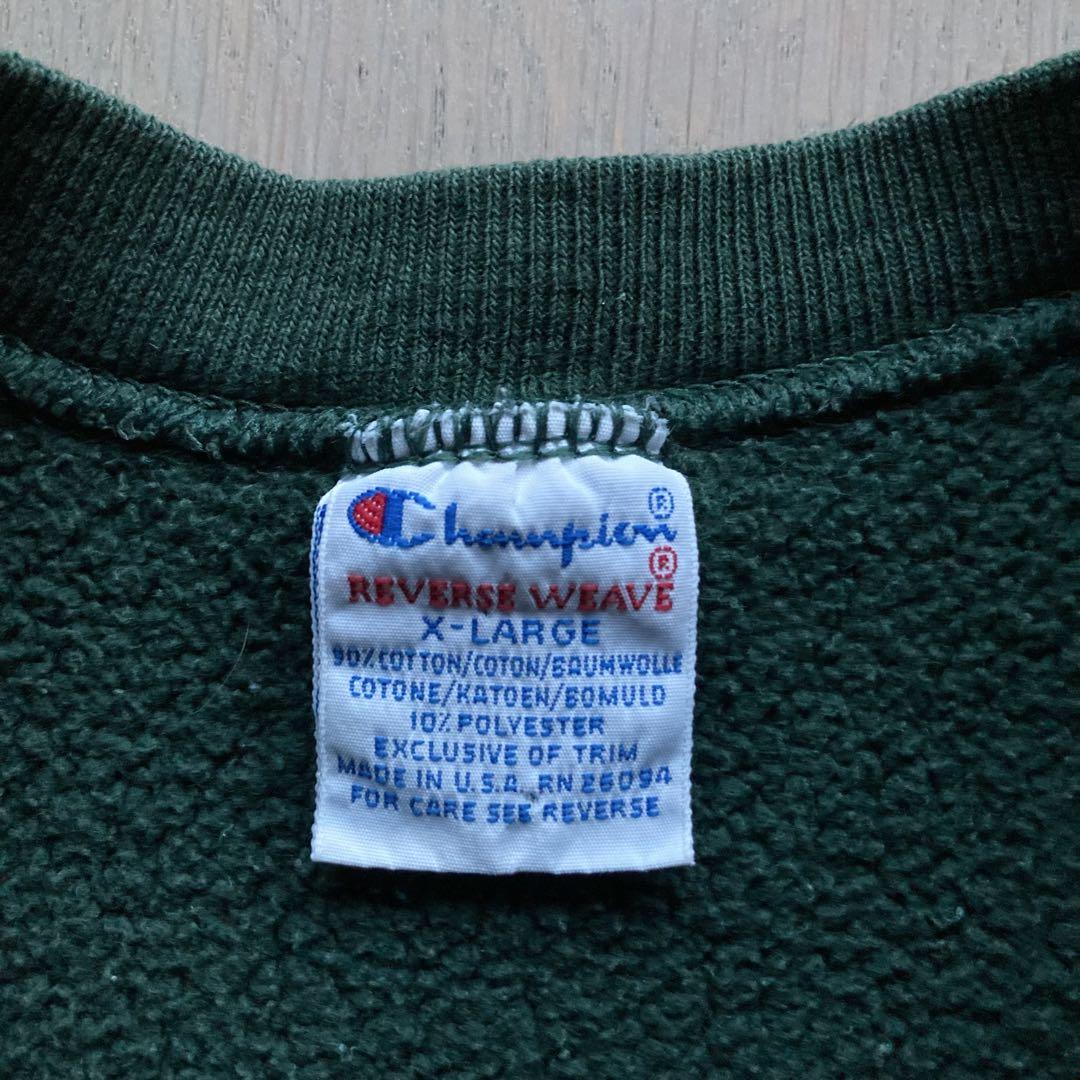 90s USA製 刺繍タグ Champion リバースウィーブ ウィスコンシン