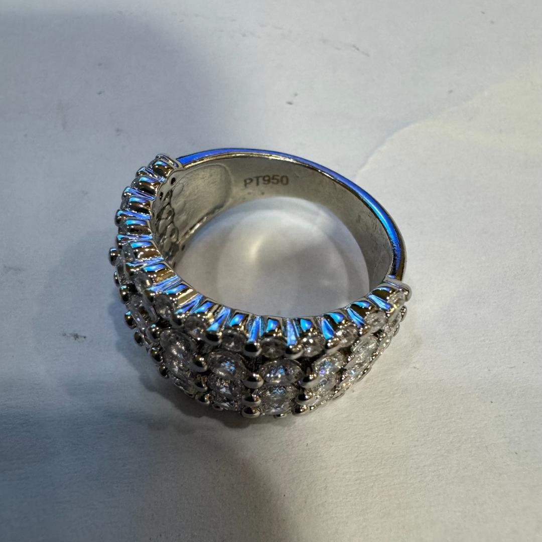 遺品整理 金 Pt950 刻印 ダイヤモンド リング