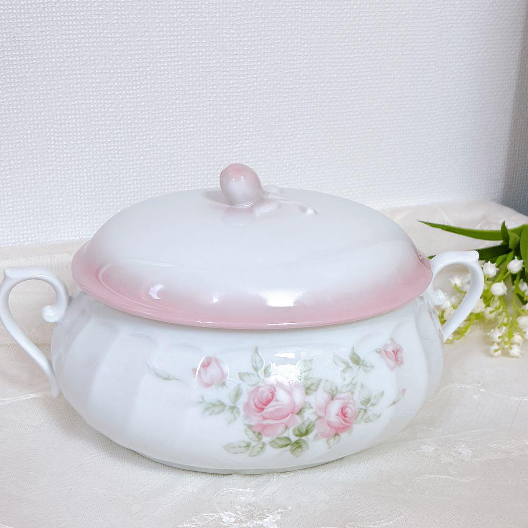 新品スープチューリン キャサリン柄 プランドパリ陶器キャセロール/イマン マニー