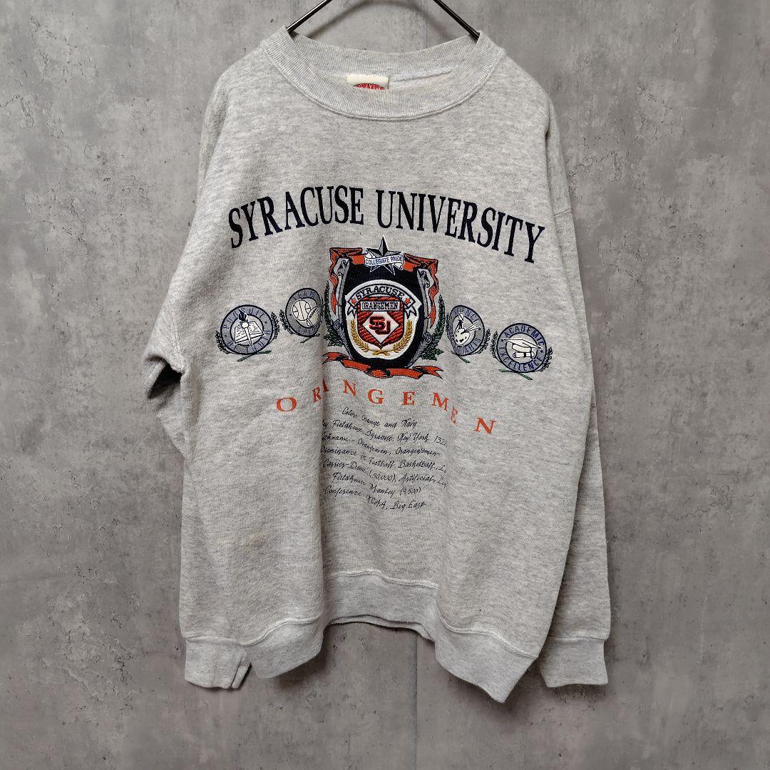 ☆【90s・刺繍ワッペン】NUTMEG　シラキュース大学　スエット　М