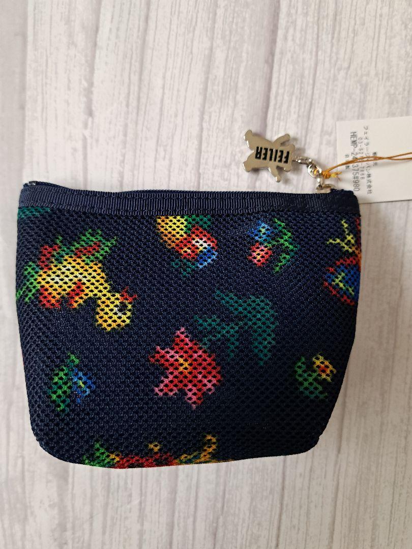 【完売品】feiler 学校フェイラー　ハイジ　メッシュポーチ　ネイビー