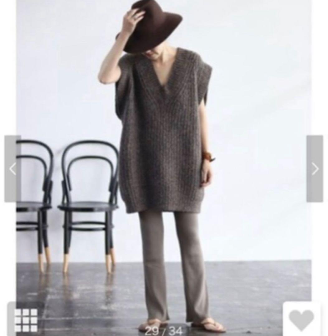大人女性の 即完売品✨プラージュ キャラクス リブパンツ カーキ 36 パンツ