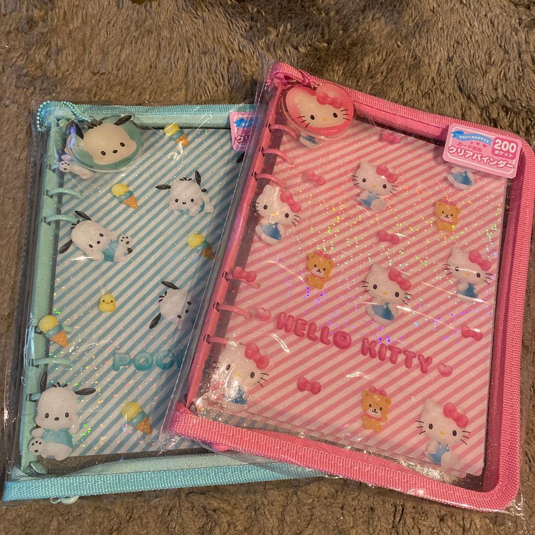 20 キティ ポチャッコ クリアバインダー 2点セットSanrio