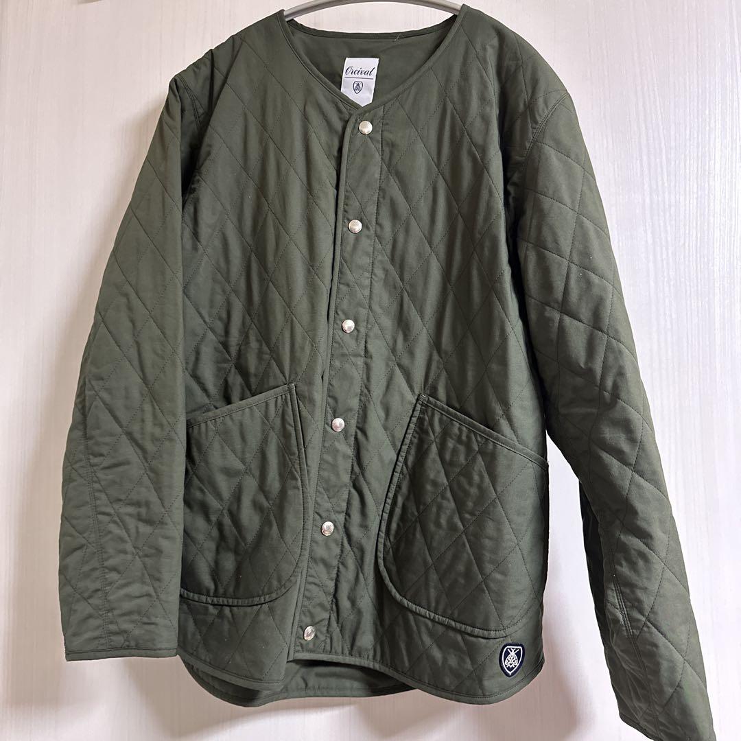 美品 orcival ノーカラー キルティングジャケット オーシバル