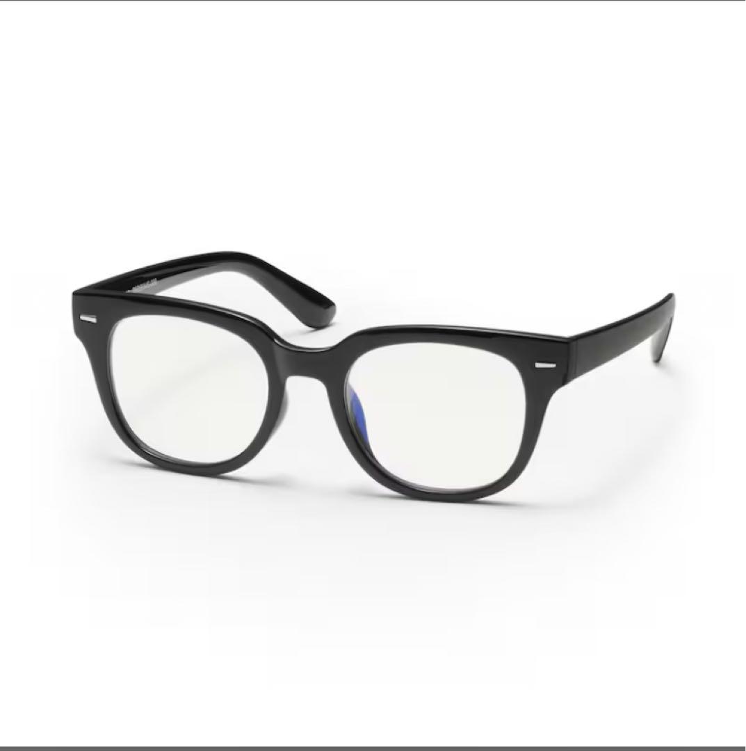 MUJI メガネ DFD26A4S-009 ブルーライトカット 黒