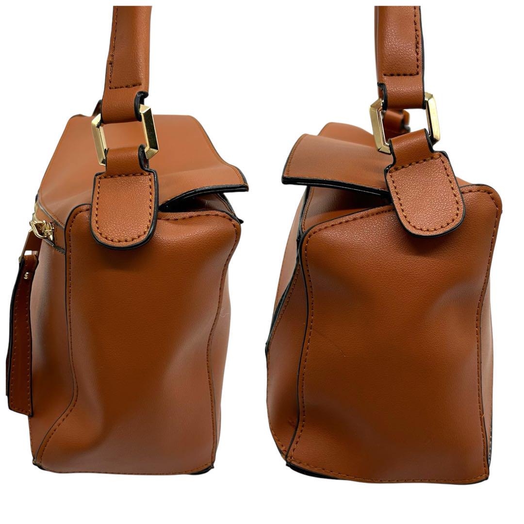 美品 1779 ハンドバッグ 2way レザー ブラウン ショルダーバッグ