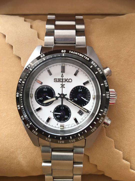 のホワイト SEIKO クロノグラフ スピードタイマー pZjIG-m34344513122 腕時計 しめます
