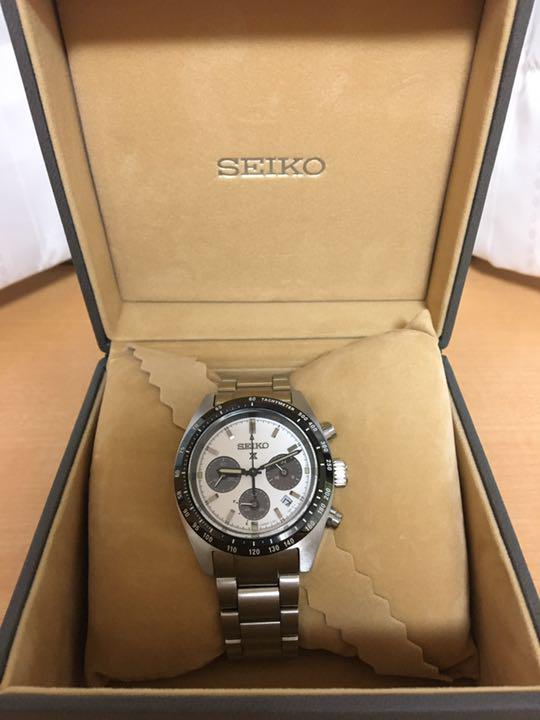 のホワイト SEIKO クロノグラフ スピードタイマー pZjIG-m34344513122 腕時計 しめます