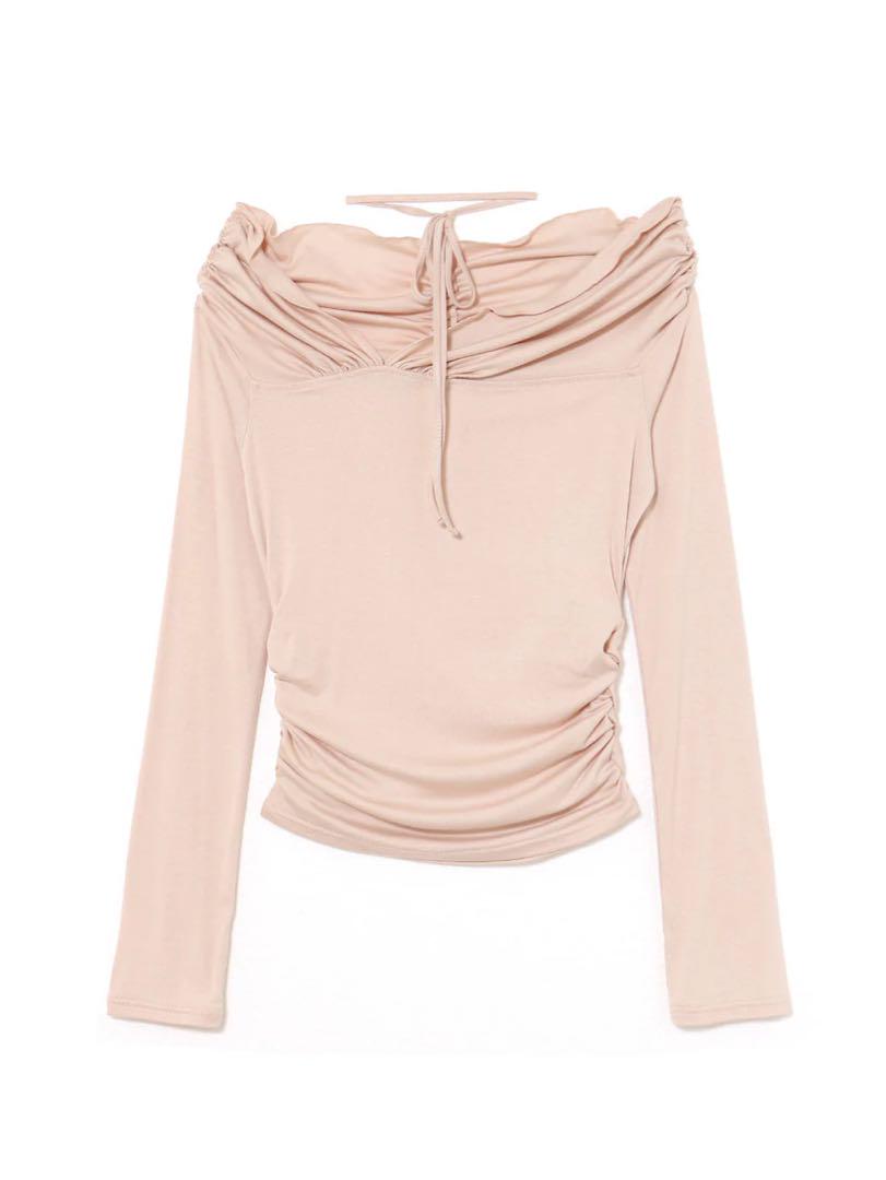 トップス andmary Chester ribbon tops pink