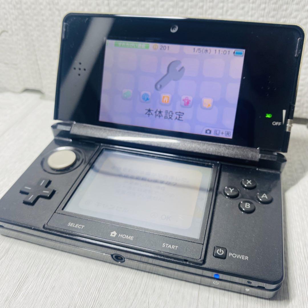 ★完品・美品★任天堂 ニンテンドー3ds 本体 コスモブラック nintendo