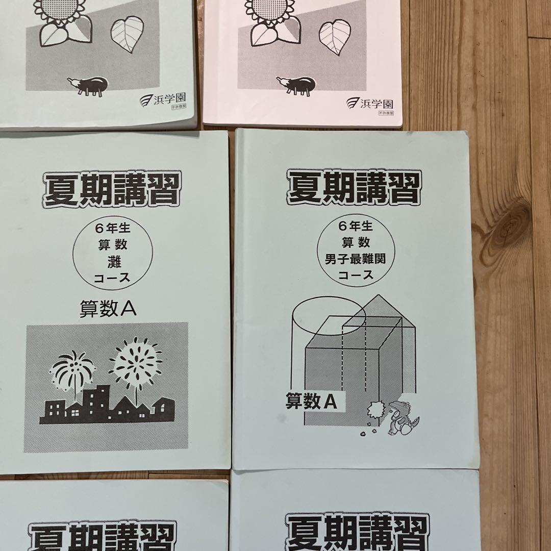 浜学園 6年生灘コース 夏期講習テキスト 算数 国語 理科 ＋過去