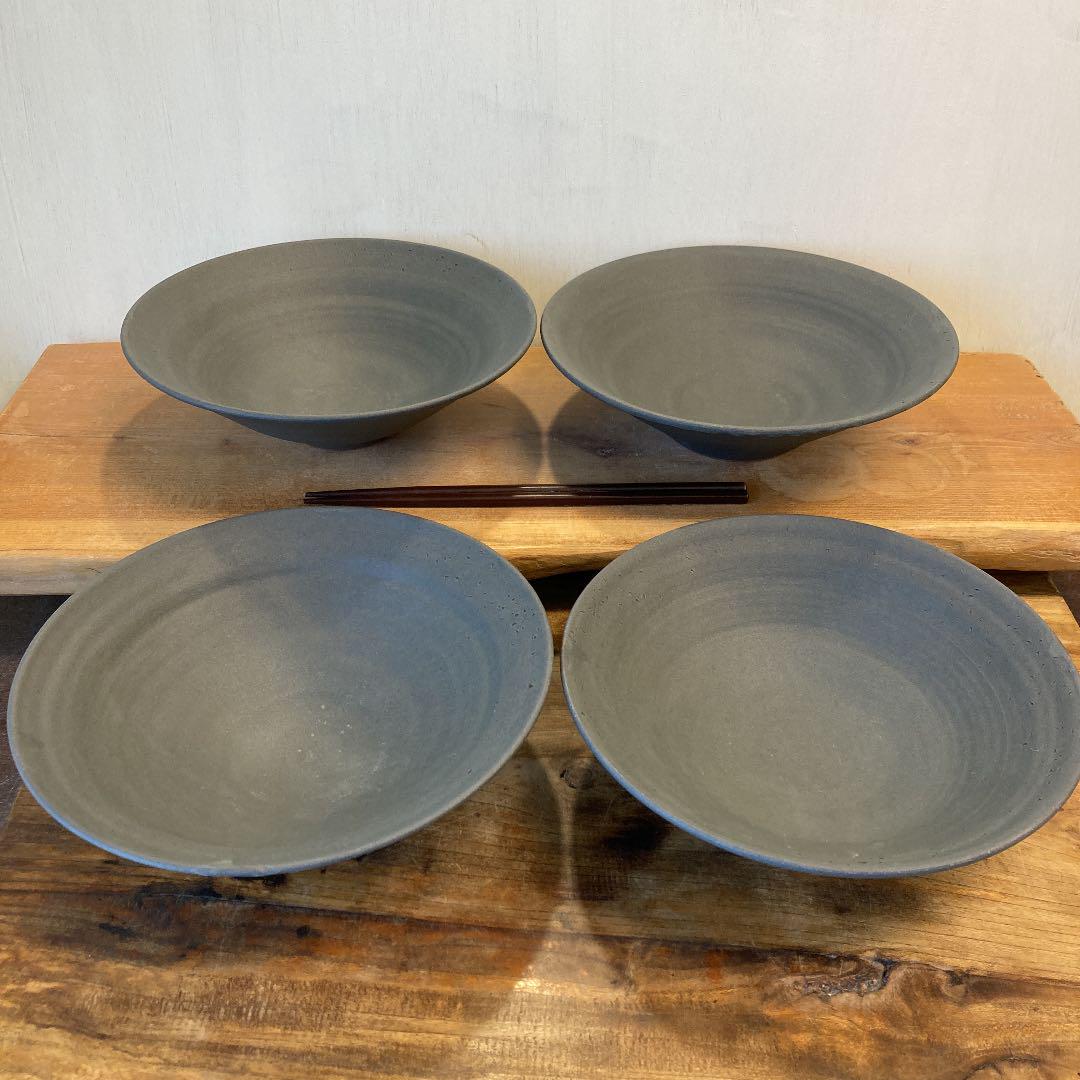 人気NEW ぴー様専用新品 陶器 陶芸作家 黒のミドルどんぶり2個 A XJdxY-m34354010425 人気大人気