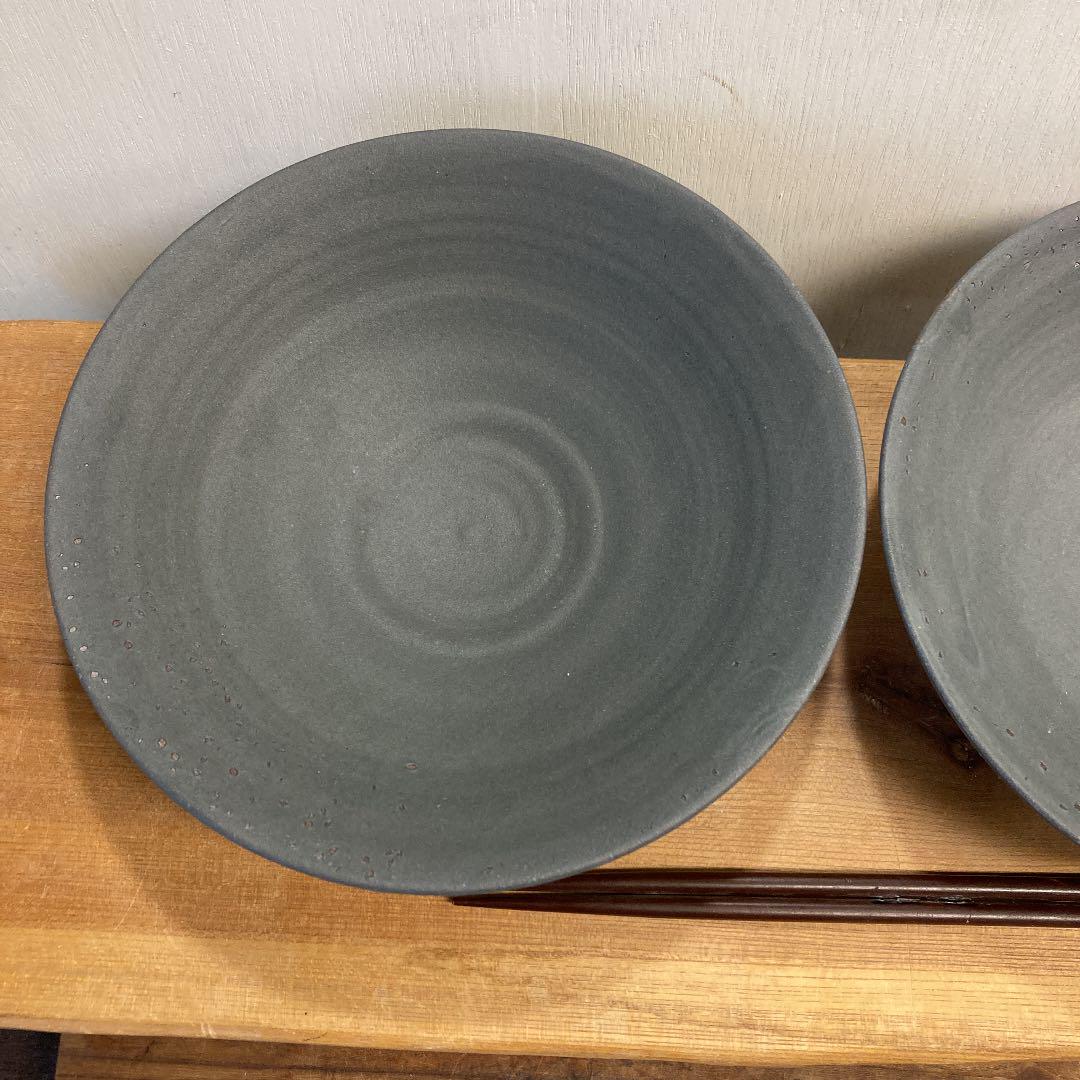 人気NEW ぴー様専用新品 陶器 陶芸作家 黒のミドルどんぶり2個 A XJdxY-m34354010425 人気大人気