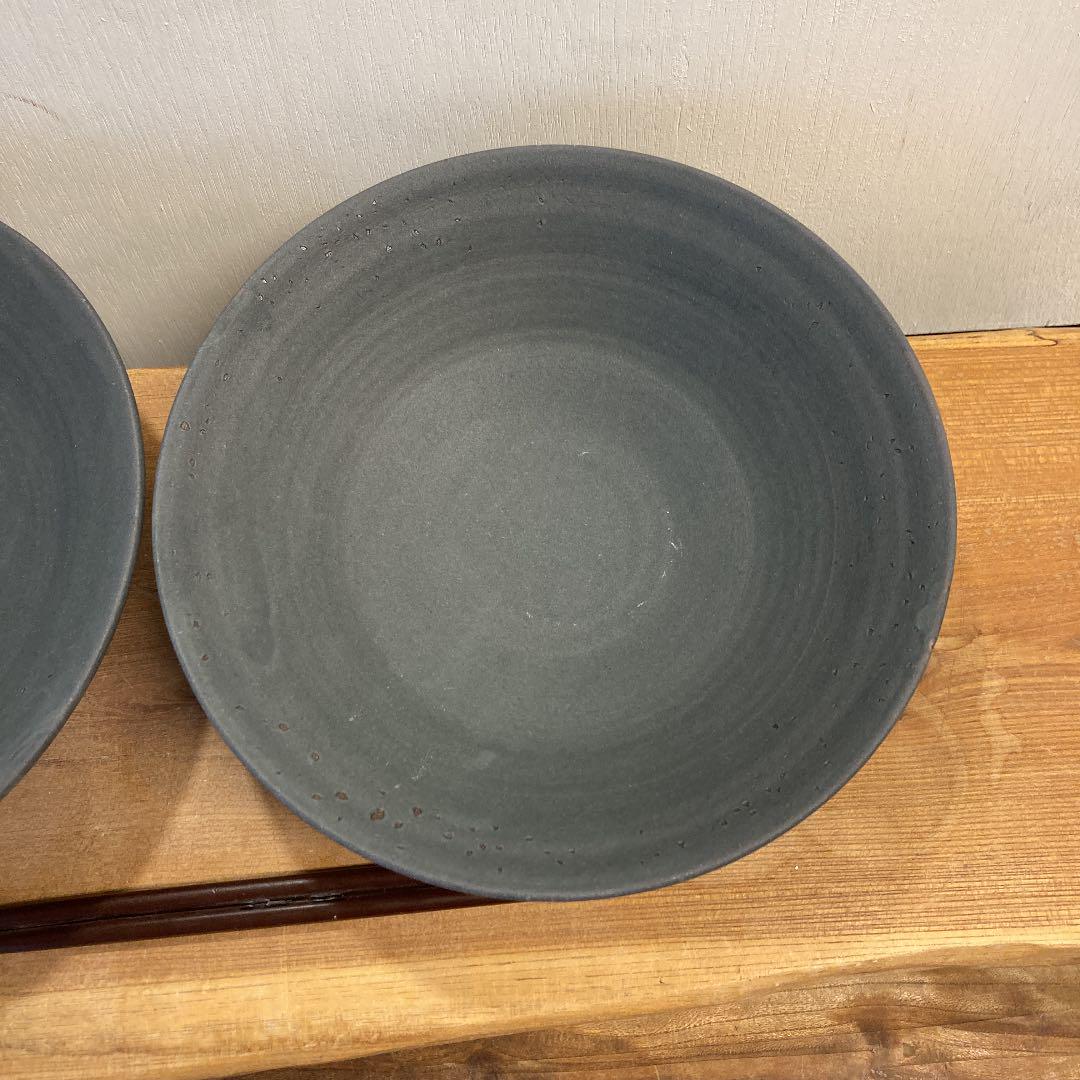 人気NEW ぴー様専用新品 陶器 陶芸作家 黒のミドルどんぶり2個 A XJdxY-m34354010425 人気大人気