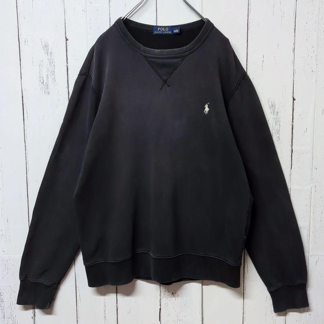 【人気デザイン】 ポロ ラルフローレン USED品 ダメージ加工 スウェット