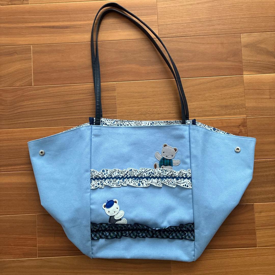 ファミリア　春のファミリアショー 2023 リバティトートバッグ　水色