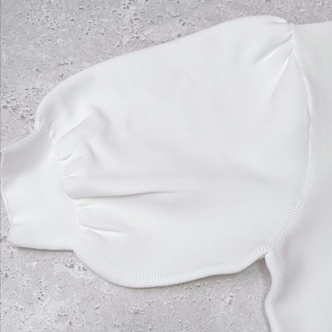 UNITED　ARROWS　パフスリーブニット　ホワイト　美品