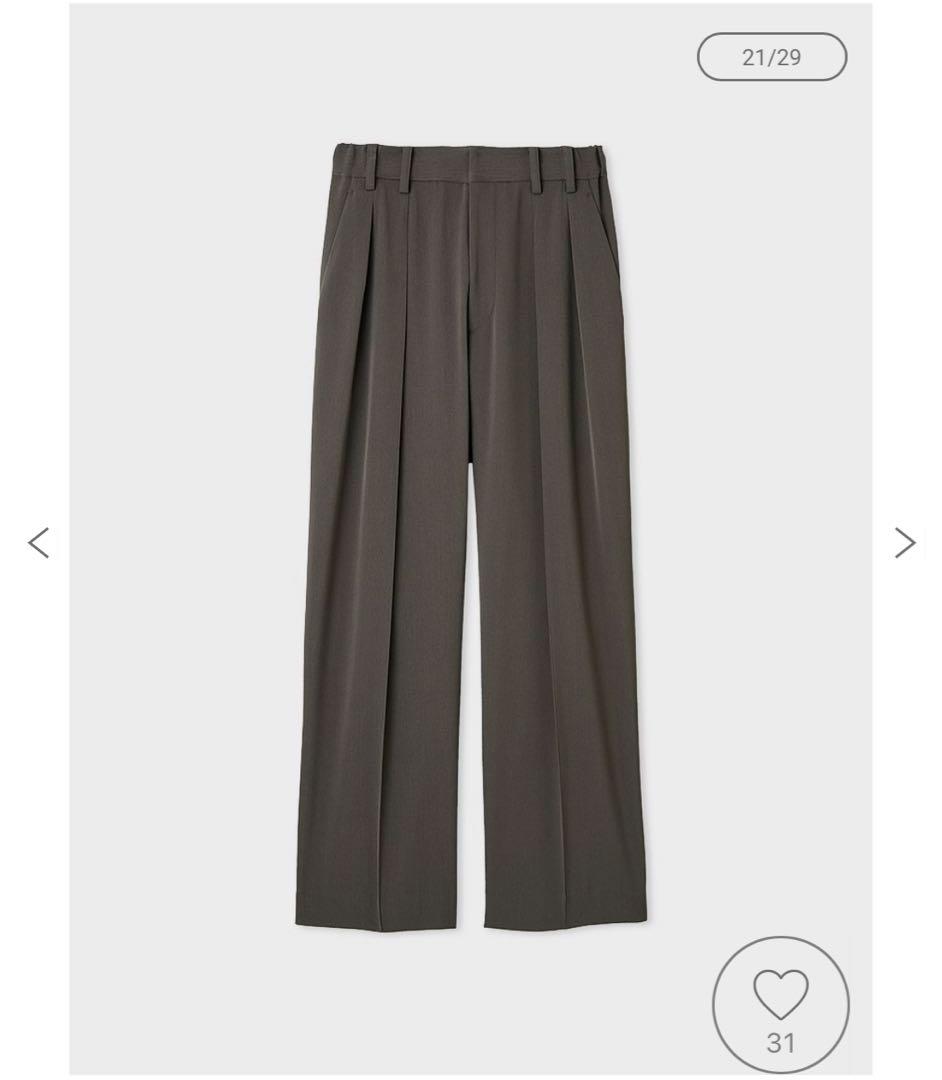 MIESROHE 2タックツイルテーパーパンツ