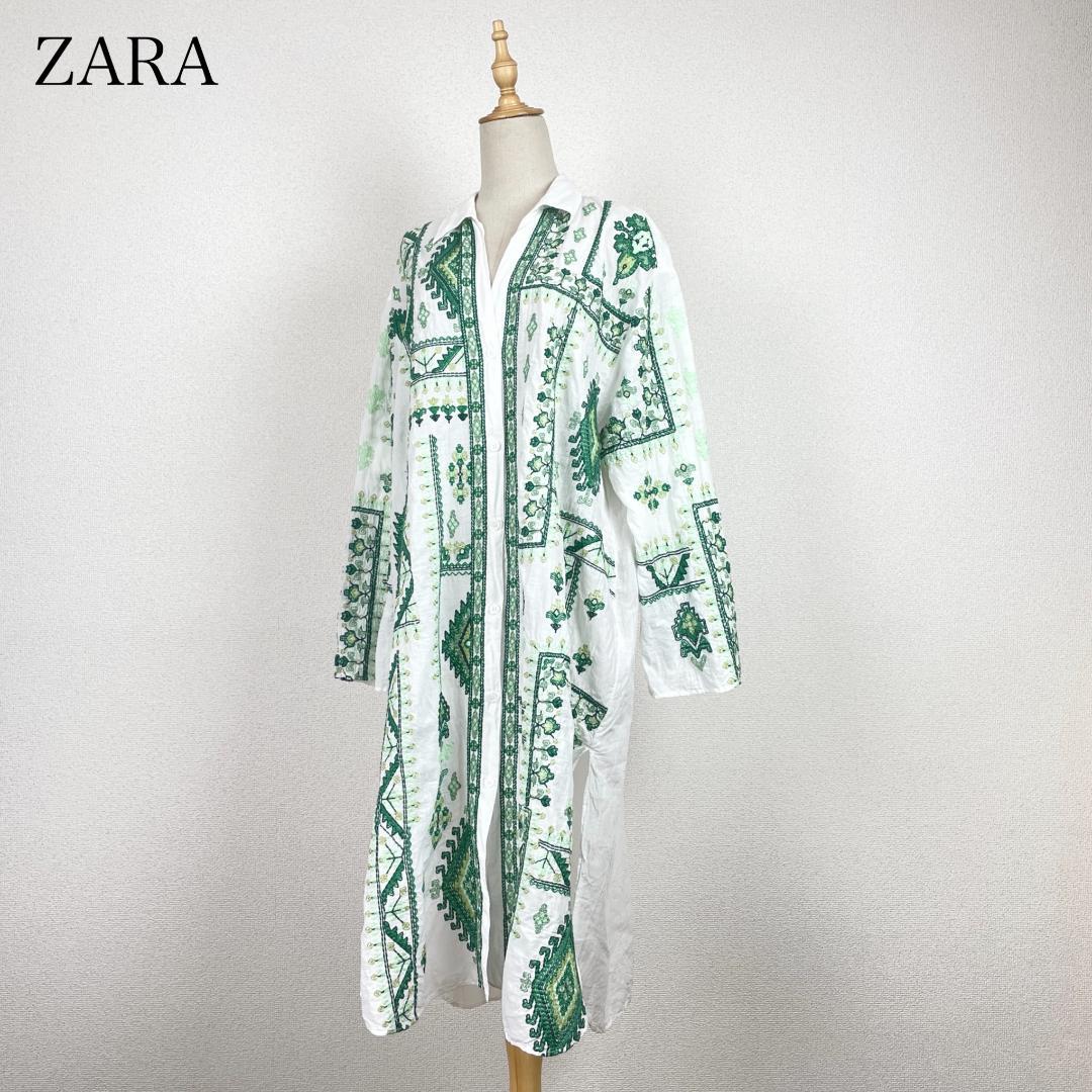 ZARA ザラ 刺繍デザイン 花柄 ワンピース