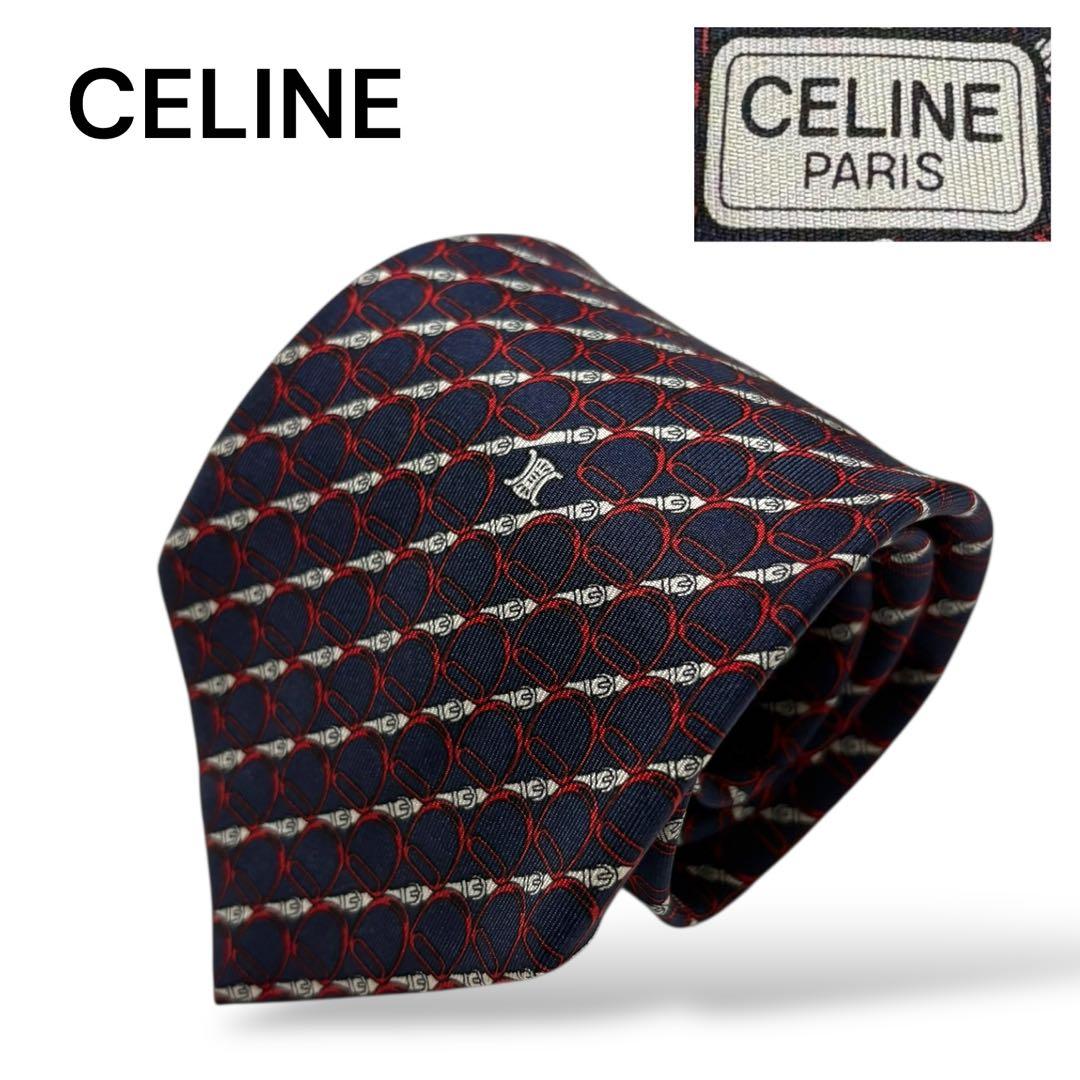 ꧁極美品꧂ セリーヌ ネクタイ ロゴグラム マカダム トリオンフ ブラック 光沢 未使用級✨ セリーヌ ネクタイ 光沢 ロゴグラム ネイビー 紺 - メルカリ