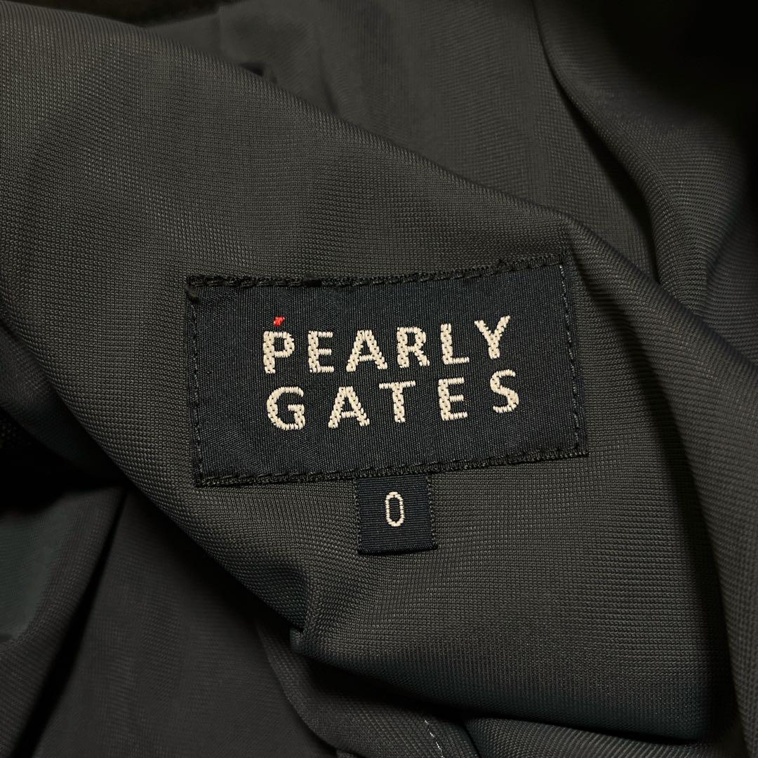 PEARLY GATES ウール混 プリーツ ストレッチスカート ストライプ　0