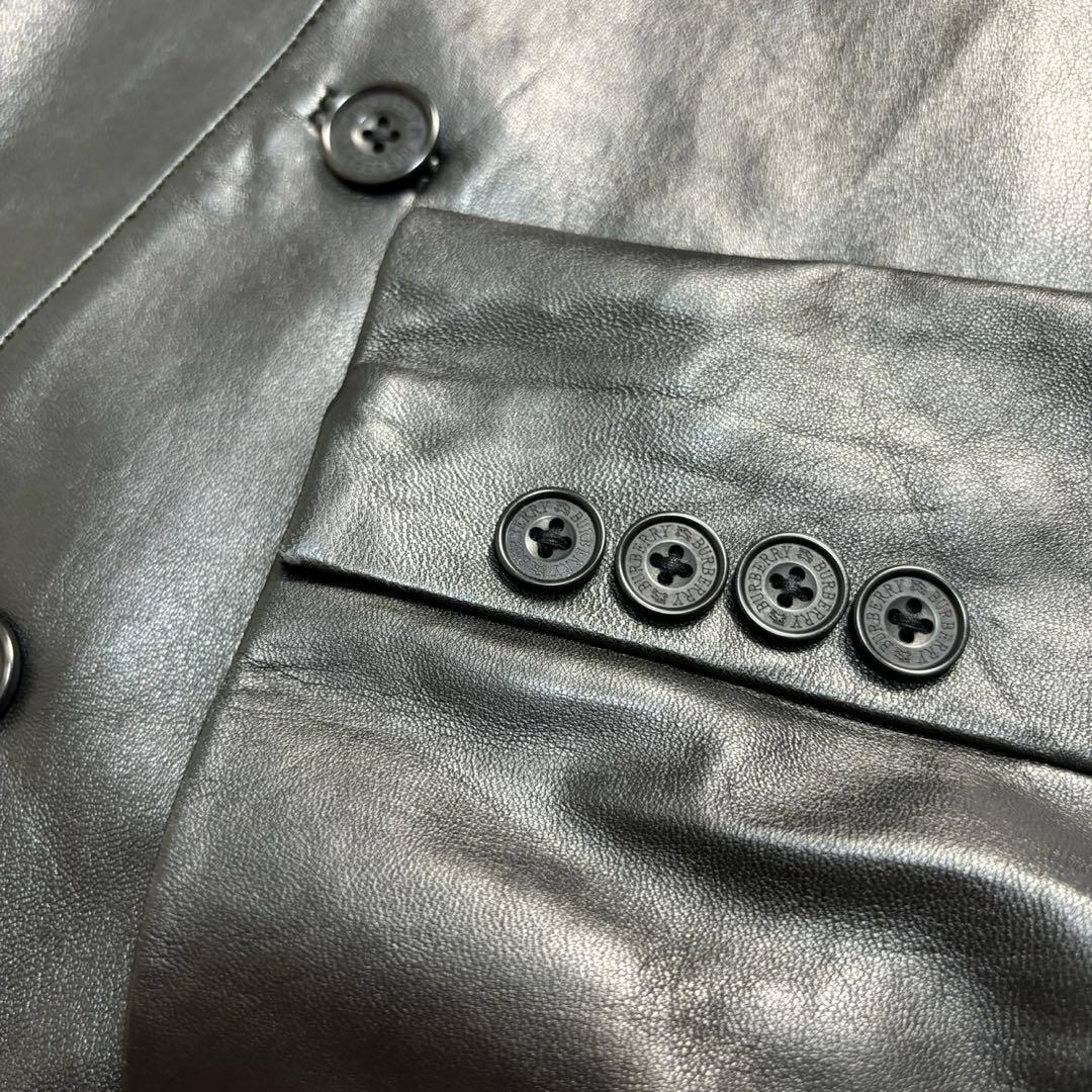 【極美】BURBERRY (バーバリーブラックレーベル)ラムレザー ジャケット 画像7