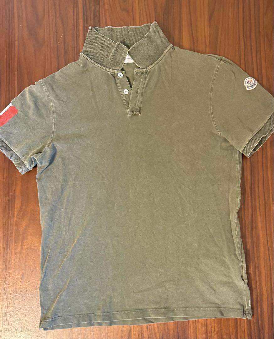 MONCLER オリーブ ポロシャツ XL MONCLER オリーブ ポロシャツ XL