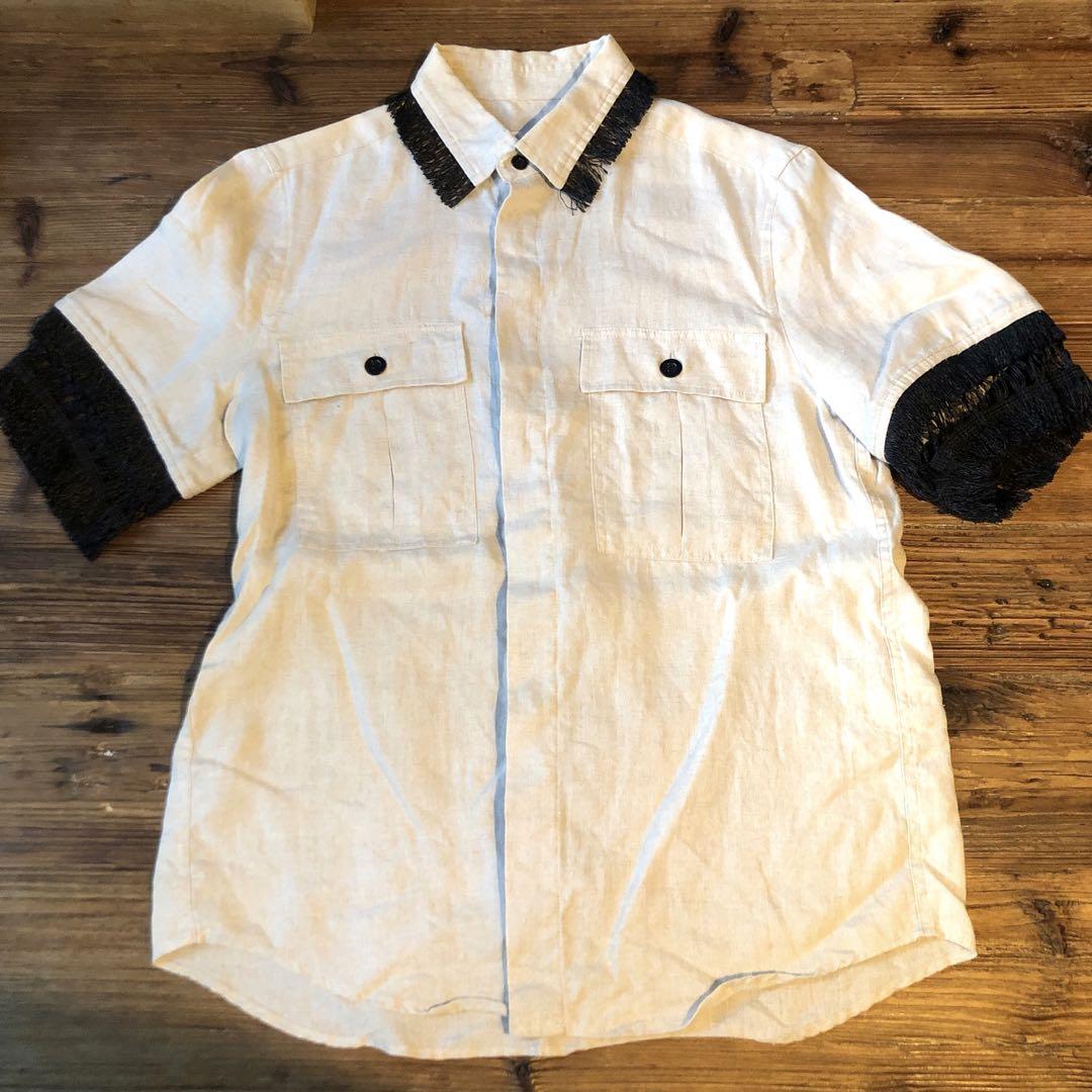 toga pulla Linen shirts トーガ　リネンシャツ　フリンジ