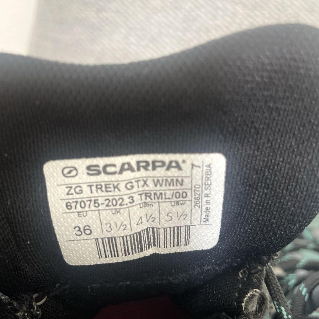 SCARPA 登山靴 グレー・ターコイズ