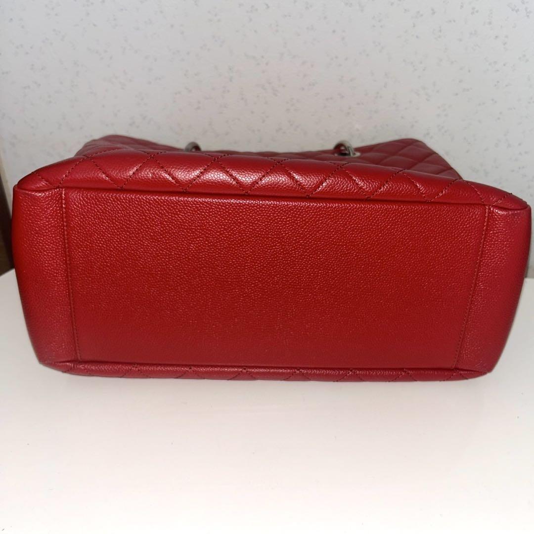 CHANEL シャネル チェーントート ＧＳＴ キャビアスキン レッド