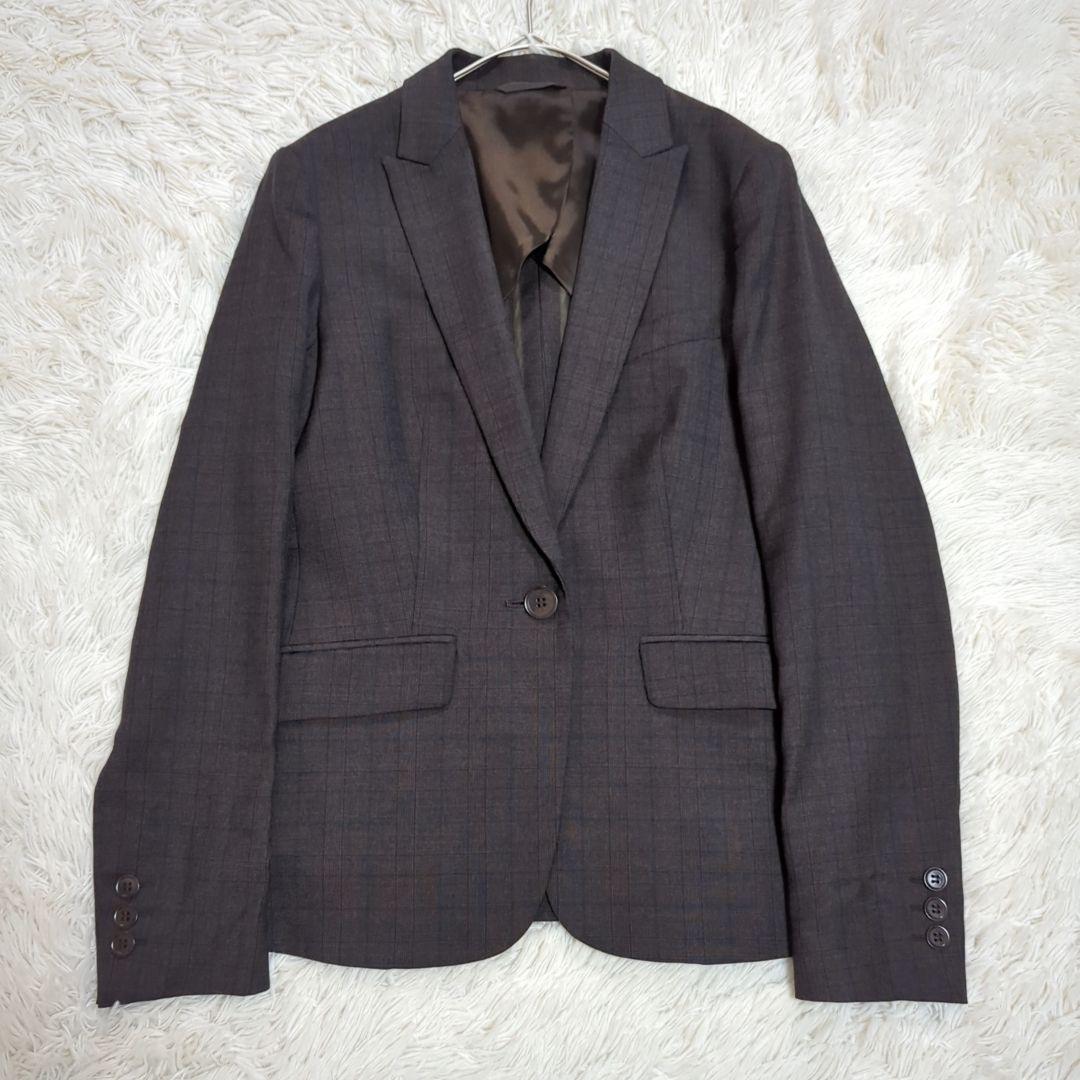 美品 スーツカンパニー REDA 110s パンツスーツ グレンチェック 茶
