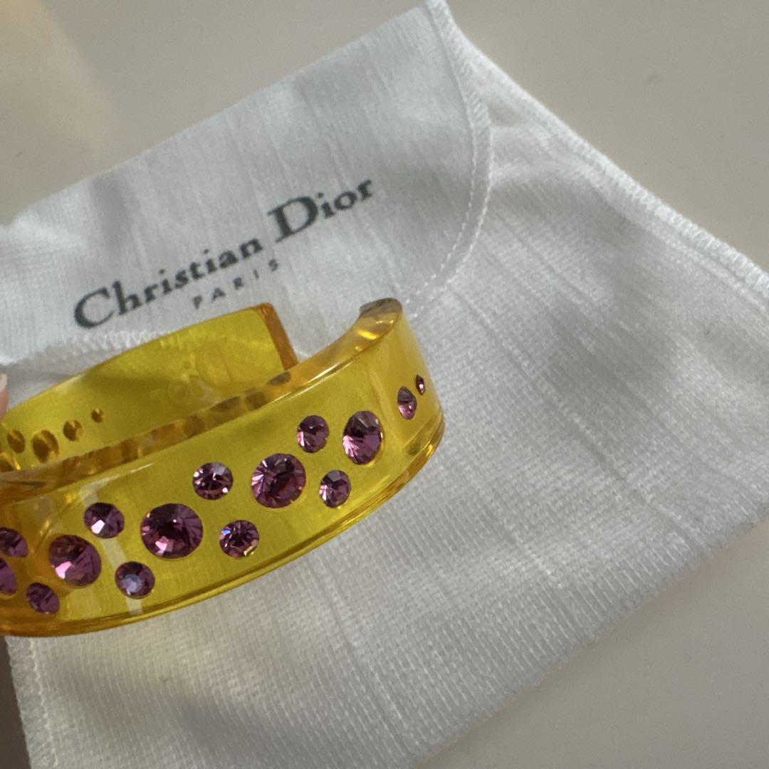 Dior クリア バングル ラインストーン