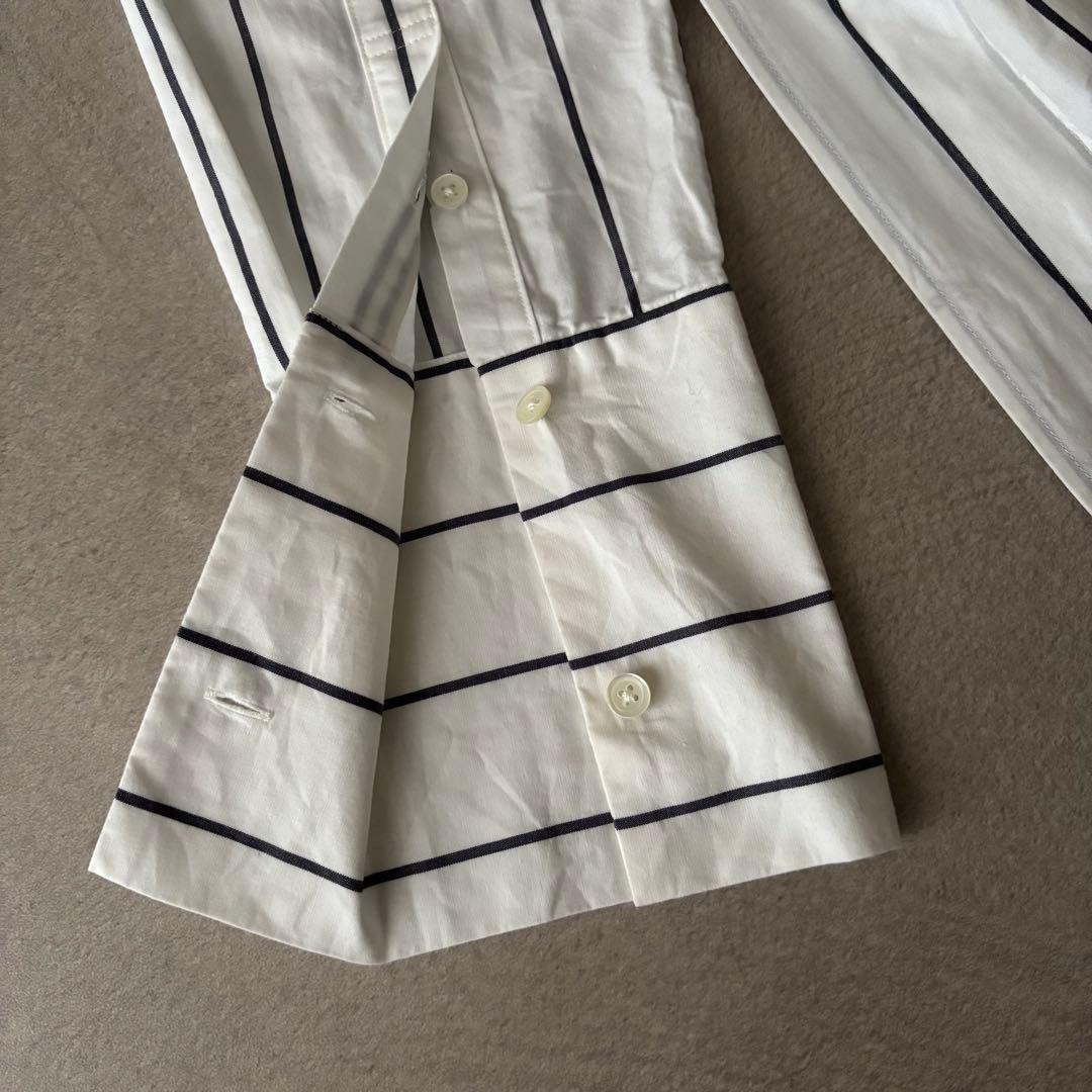 美品 Curensology カレンソロジー コットンラミーストライプワンピース 美品 Curensology カレンソロジー コットンラミーストライプワンピース