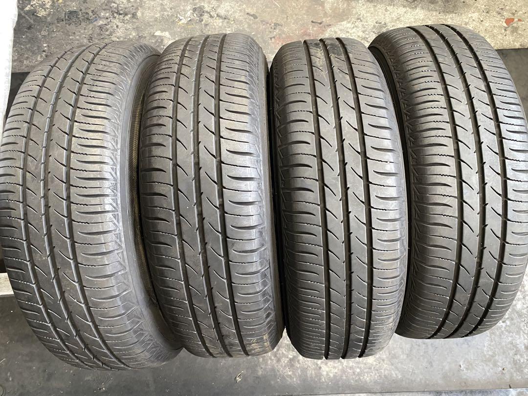 大阪 引取可 175/70R14 タイヤホイールセット 4本 艶消黒