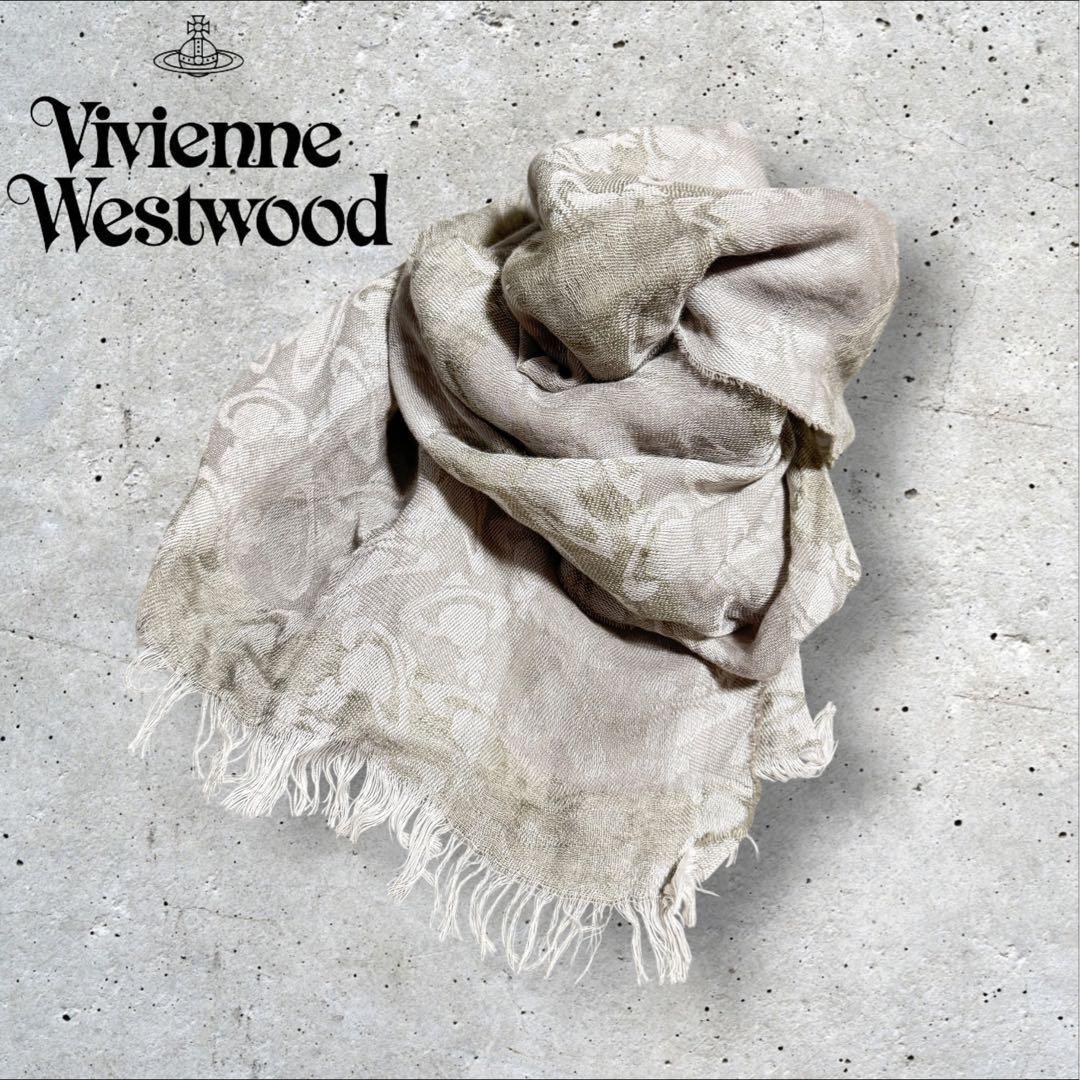 新品・未使用品✨Vivienne Westwood MAN リネン混スカーフ 美品✨Vivienne Westwood ストール 羽織り リネン混 イタリア製
