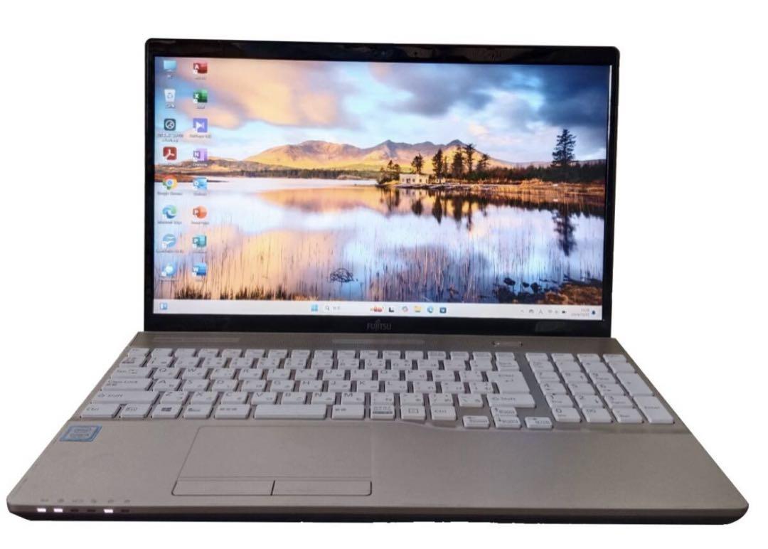 富士通/すぐ使える/ノートパソコン/SSD/WEBカメラ/ブルーレイ Win11