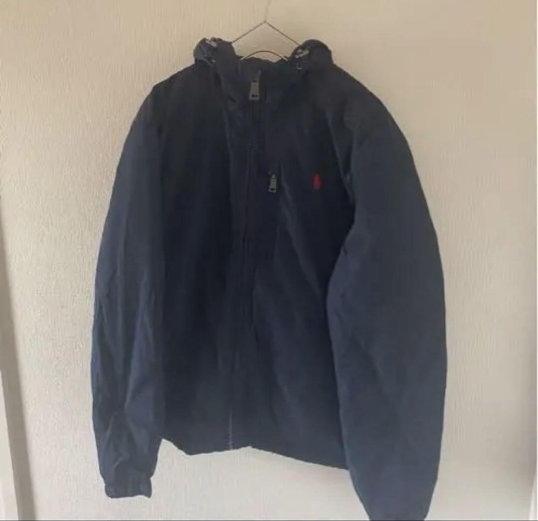 [美品]Polo Ralph Lauren フード付きダウンジャケット ネイビー