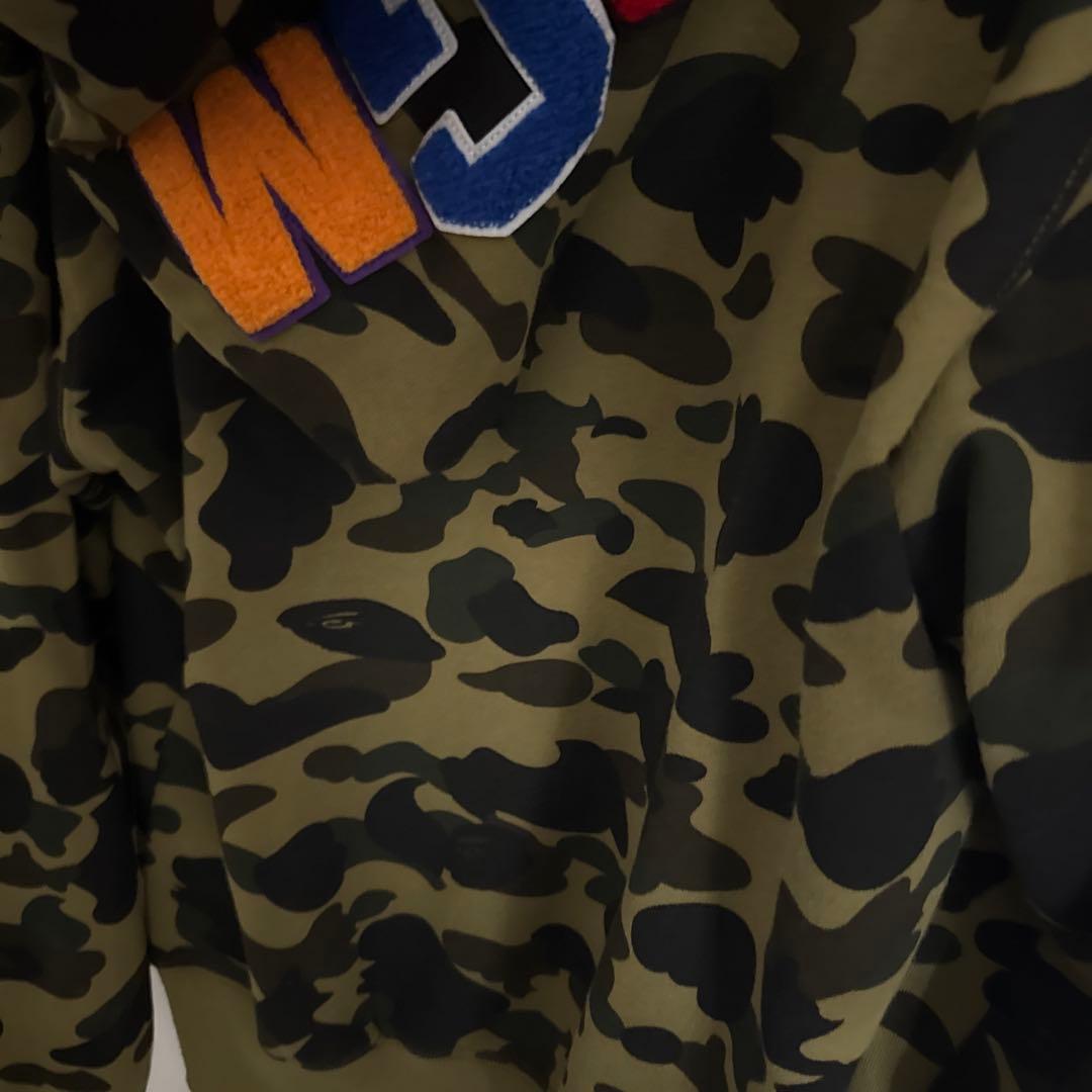 迷彩柄 ジップアップパーカー シャークデザイン 迷彩柄 ジップアップパーカー シャークデザイン